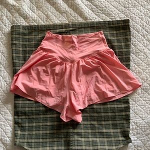 Aerie Pink Athletic Shorts with Flowy Design and Elastic Waistband